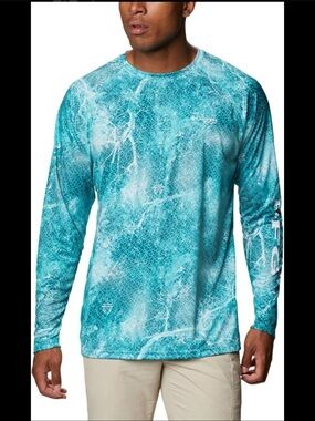 COLUMBIA Mens PFG SUPER TERMINAL TACKLE LONG SLEEVE SHIRT Size Large